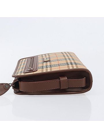 Burberry Nova Check Pochette Canvas Beige Canvas Clutche &amp; Pouche Bag (view 2)