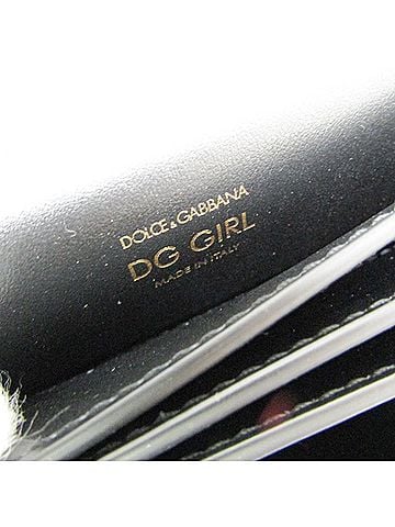 Dolce & Gabbana Dg Girls Flap Embellished Printed Elaphe Black Leather Handbag (view 2)