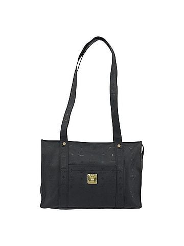 MCM Vintage Visetos Canvas Black Canvas Tote Bag Bag (view 1)