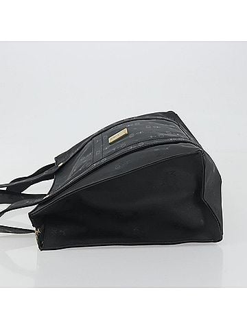 MCM Vintage Visetos Canvas Black Canvas Tote Bag Bag (view 2)