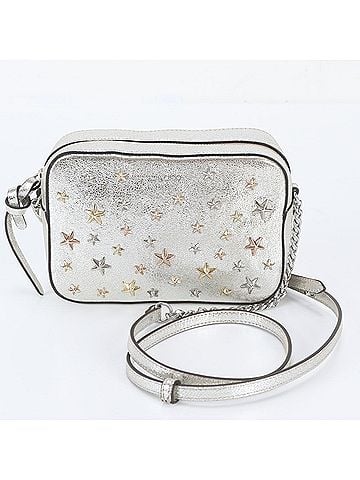 Jimmy Choo Jimmy Choo Lullaby Star Studded Leather Shoulder Bag, Silver, Women's (view 1)