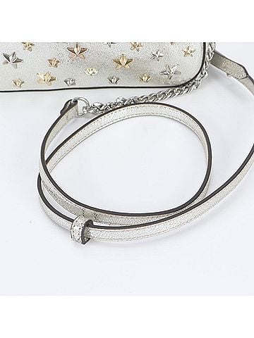 Jimmy Choo Jimmy Choo Lullaby Star Studded Leather Shoulder Bag, Silver, Women's (view 2)