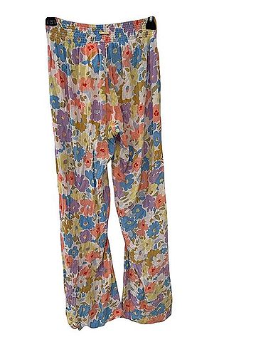 Billabong Floral Split-Leg Coverup Pants Swimsuit Cover Up (view 2)