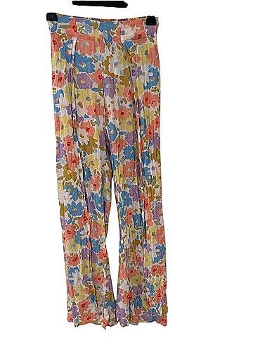 Billabong Floral Split-Leg Coverup Pants Swimsuit Cover Up (view 1)
