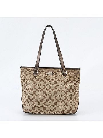 Coach Coach Signature Leather Tote Bag Shoulder Handbag for Women (view 1)