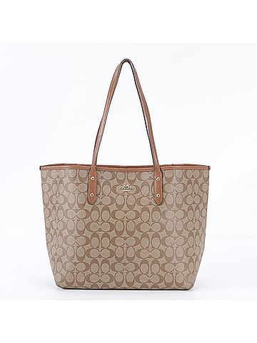 Coach Coach Signature Leather Tote Bag, Shoulder Handbag - Brand Name Women's (view 1)