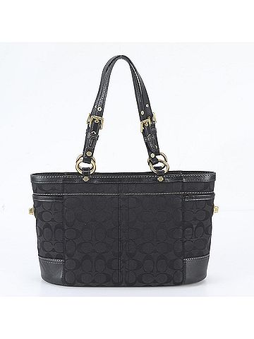 Coach Coach Signature 11237 Leather Tote Bag Shoulder Black Women's (view 1)