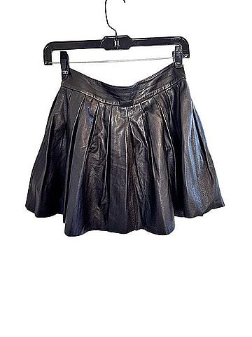 Alice + Olivia Dara Leather Skirt (view 1)