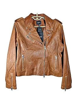 Lamarque Tan Leather Moto Jacket Leather Jacket (view 1)
