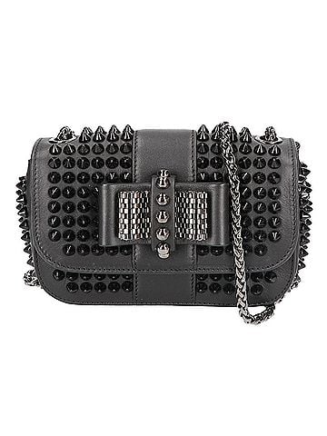 Christian Louboutin CHRISTIAN LOUBOUTIN 1145010 Sweet Charity Studded Chain Shoulder Bag, Black, Women's (view 1)