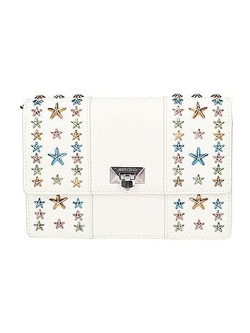 Jimmy Choo JIMMY CHOO PYXIS CLUTCH Star Studded 2-Way Shoulder Clutch Bag White Multicolor Women's (view 1)