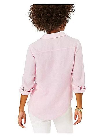 Lilly Pulitzer Sea View 3/4 Sleeve Button-Down Shirt (view 2)