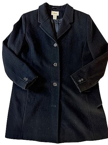 L.L.Bean Vintage Wool Cashmere blend Pea Wool Coat (view 1)