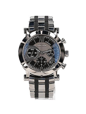Tiffany & Co. TIFFANY&amp;Co. Tiffany &amp; Co. Z1000.82.12A10A00A Atlas Gent Chronograph Date See-through back Stainless steel rubber automatic men's watch (newly polished) (view 2)