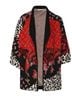 Alice + Olivia Paisley Leopard Print Red Black Jacket Size M - photo 1