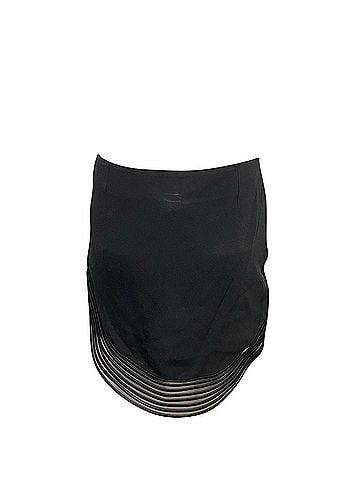 Stella McCartney Stella Mccartney Rib Wave Pipe Skirt in Black Rayon (view 2)