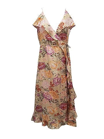 Zimmermann Zimmermann Wrap Dress in Floral Silk (view 1)