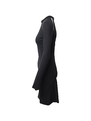 Stella McCartney Stella McCartney Embellished Collar Dress in Black Cotton (view 2)