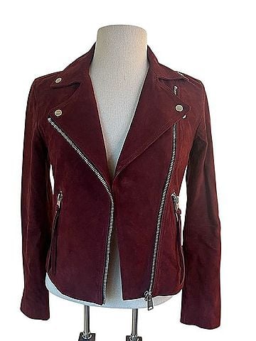 ALLSAINTS Suede Moto Jacket Jacket (view 2)