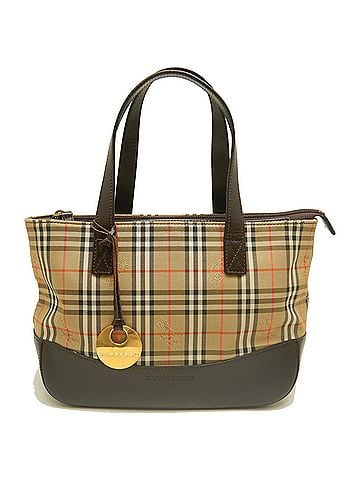 Burberry BURBERRY Nova Check Handbag, Canvas x Leather, Beige/Brown, Women's, 254401 (view 1)