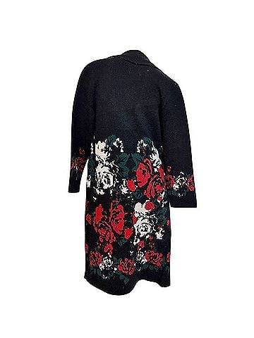 Vertigo Paris long knit floral jacquard Coat (view 2)