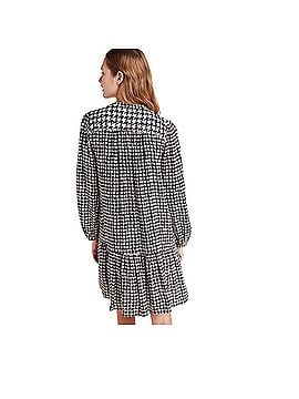 Maeve black and white Houndstooth Drop Waist Casual Dress (view 2)
