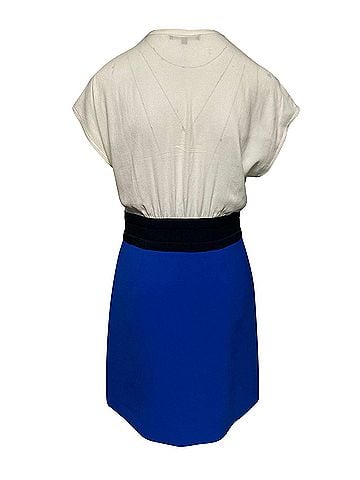 Maje Maje Color Block Dress in White Viscose (view 1)