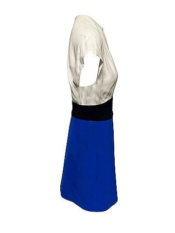 Maje Maje Color Block Dress in White Viscose (view 2)