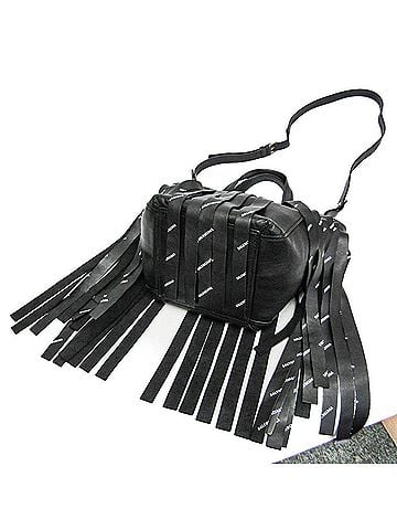 Balenciaga Balenciaga Laundry Cabas XS Fringe 517842 Women's Leather Handbag,Shoulder Bag Black (view 2)