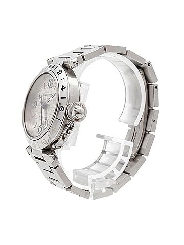 Cartier Cartier Pasha C Meridian GMT W31029M7 Silver Dial Watch (Boys' Size) (view 2)