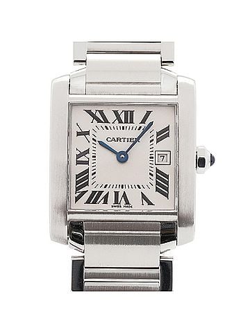 Cartier Cartier Tank Française MM W51011Q3 Ivory Dial Watch (Men's &amp; Women's) (view 1)