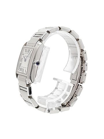 Cartier Cartier Tank Française MM W51011Q3 Ivory Dial Watch (Men's &amp; Women's) (view 2)