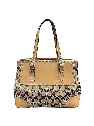 Coach Coach Signature Canvas Leather Tote Bag 6892 (view 1)