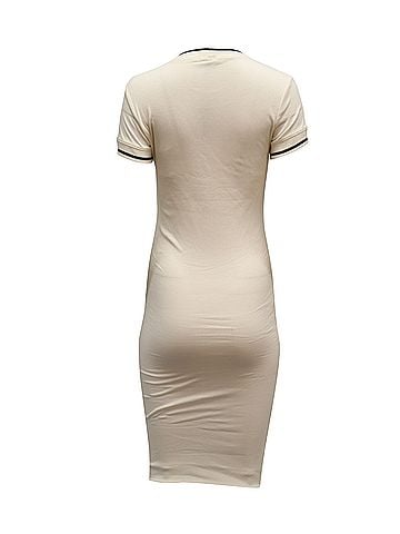 James Perse James Perse Shirred Rib Dress in White Cotton (view 2)