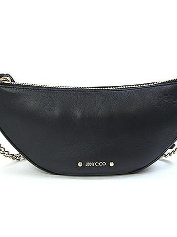 Jimmy Choo Jimmy Choo Faye Black Leather Crossbody Chain Shoulder Bag for Women (view 2)