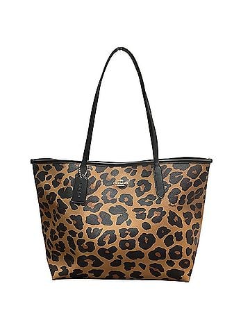 Coach Coach City Tote Leopard Print and Signature Canvas Bag Leather 7131 (view 1)
