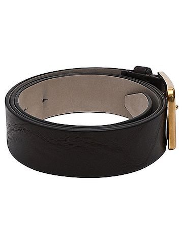 Brunello Cucinelli Brunello Cucinelli Buckled Belt in Dark Brown Leather (view 2)