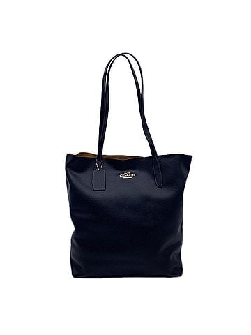 Coach COACH Leather Sea Tote CP037 Bag Black Gold Women's (view 1)