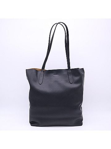 Coach COACH Leather Sea Tote CP037 Bag Black Gold Women's (view 2)