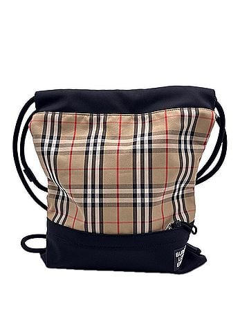 Burberry BURBERRY Nova Check Backpack 8023645 - Women's Backpack, Beige, Black, Multi-color Canvas, Nylon (view 1)