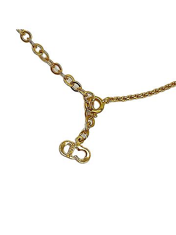 Christian Dior Christian Dior CD Logo Twist Chain Necklace, Gold GP, Women's (view 2)