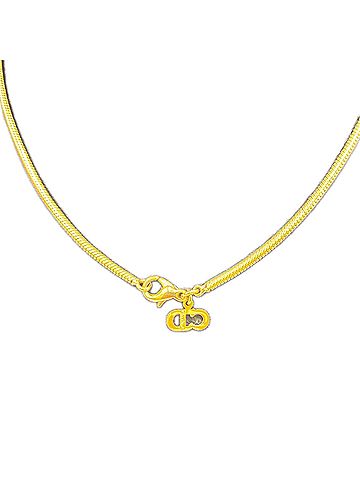 Christian Dior Christian Dior Logo Snake Chain Necklace Gold GP Women's (view 2)