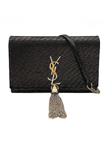 Yves Saint Laurent YVES SAINT LAURENT Chain Shoulder Bag Kate Tassel YSL Logo 452159 Suede Black Women's (view 1)