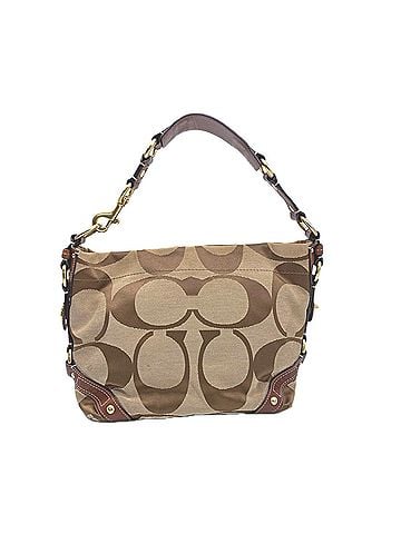 Coach COACH Signature Curly Shoulder Bag 10619 Beige Brown Gold Women's (view 1)
