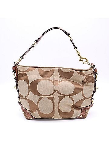 Coach COACH Signature Curly Shoulder Bag 10619 Beige Brown Gold Women's (view 2)
