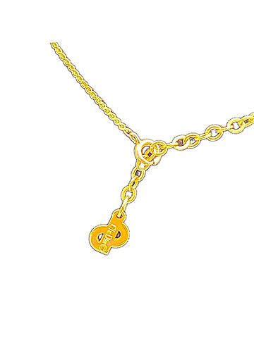 Christian Dior Christian Dior Metal Circle Logo Necklace, Gold GP, Women's (view 2)
