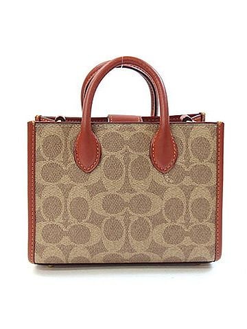 Coach Coach Signature Ace Tote Bag 17 CT891 Beige Red Brown Leather Shoulder Crossbody Women's COACH (view 2)