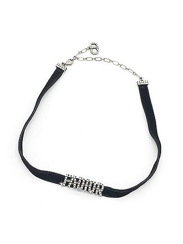 Christian Dior Christian Dior Dior Necklace J'ADIOR N0681ADRCY Black Velour Metal Rhinestone Choker Ribbon Women's DIOR (view 1)