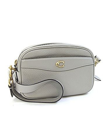 Coach Coach Shoulder Bag Camera CC386 Gray Leather Pouch Women's COACH (view 1)