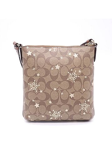 Coach COACH Signature Shoulder Bag CN766 Beige Brown Gold Women's (view 2)